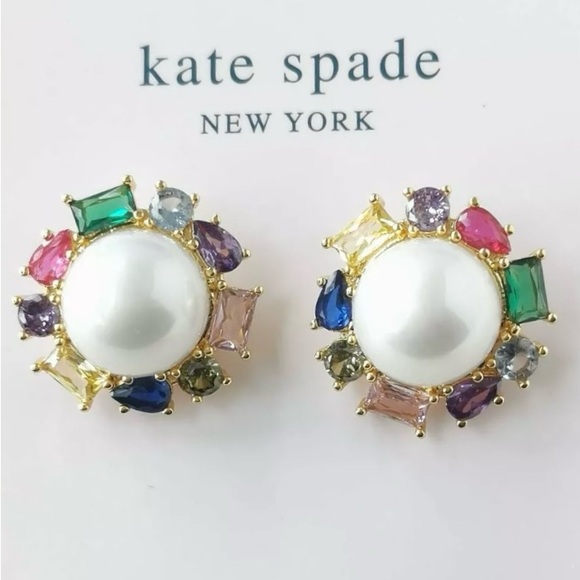 KATE SPADE Candy Shop Halo Pearl Earrings - Picture 5 of 5